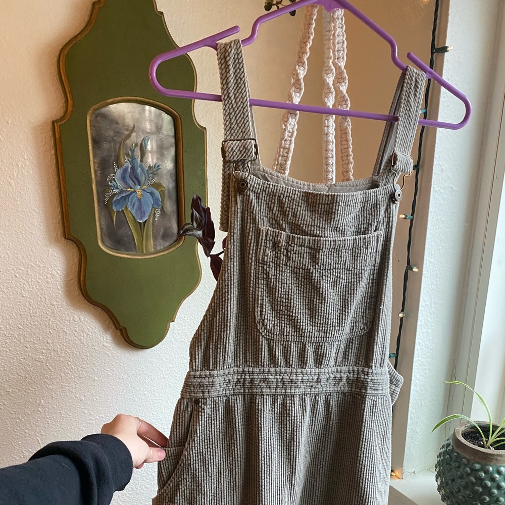 Vintage corduroy overall dress